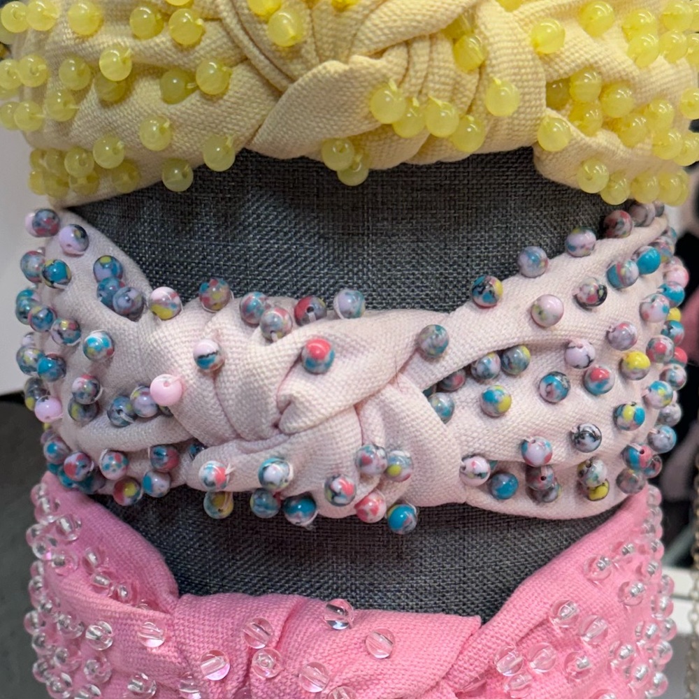 Lele Sadoughi Pastel Confetti Beaded Woven Headband